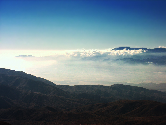 USA California Clouds vs Mountains Crash