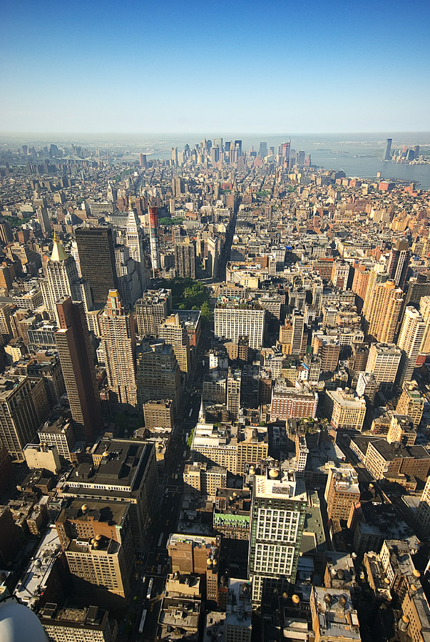 USA NYC Manhattan View From Empire State Building (Midtown) To Downtown